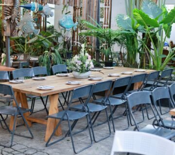 Houten tuintafel plaatsen en onderhouden