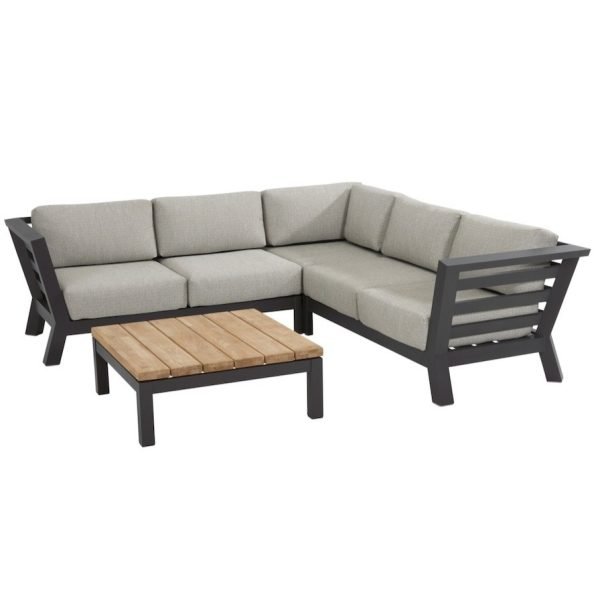 Meteoro hoek loungeset 4 delig antraciet 4 Seasons Outdoor