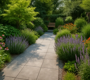 Keramische tegels tuin