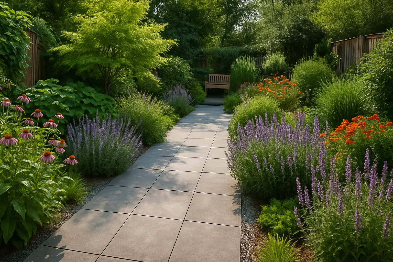 Keramische tegels tuin